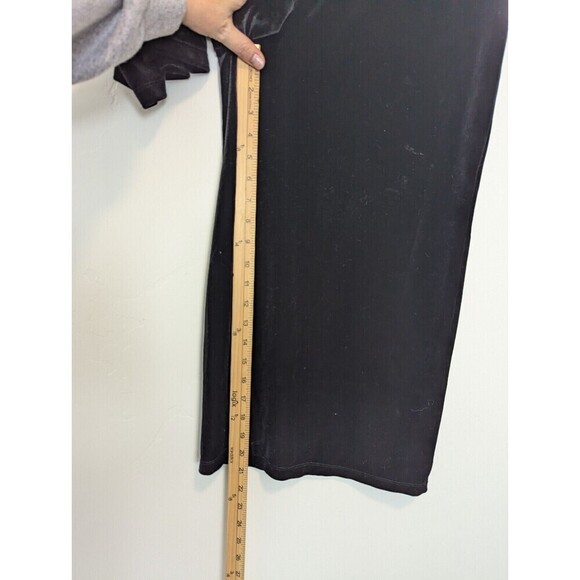Velvet Wide Leg Cropped Pants Women's Size Small Black - Picture 7 of 7
